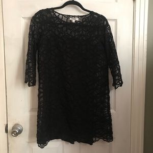 BB Dakota black lace shift cocktail dress